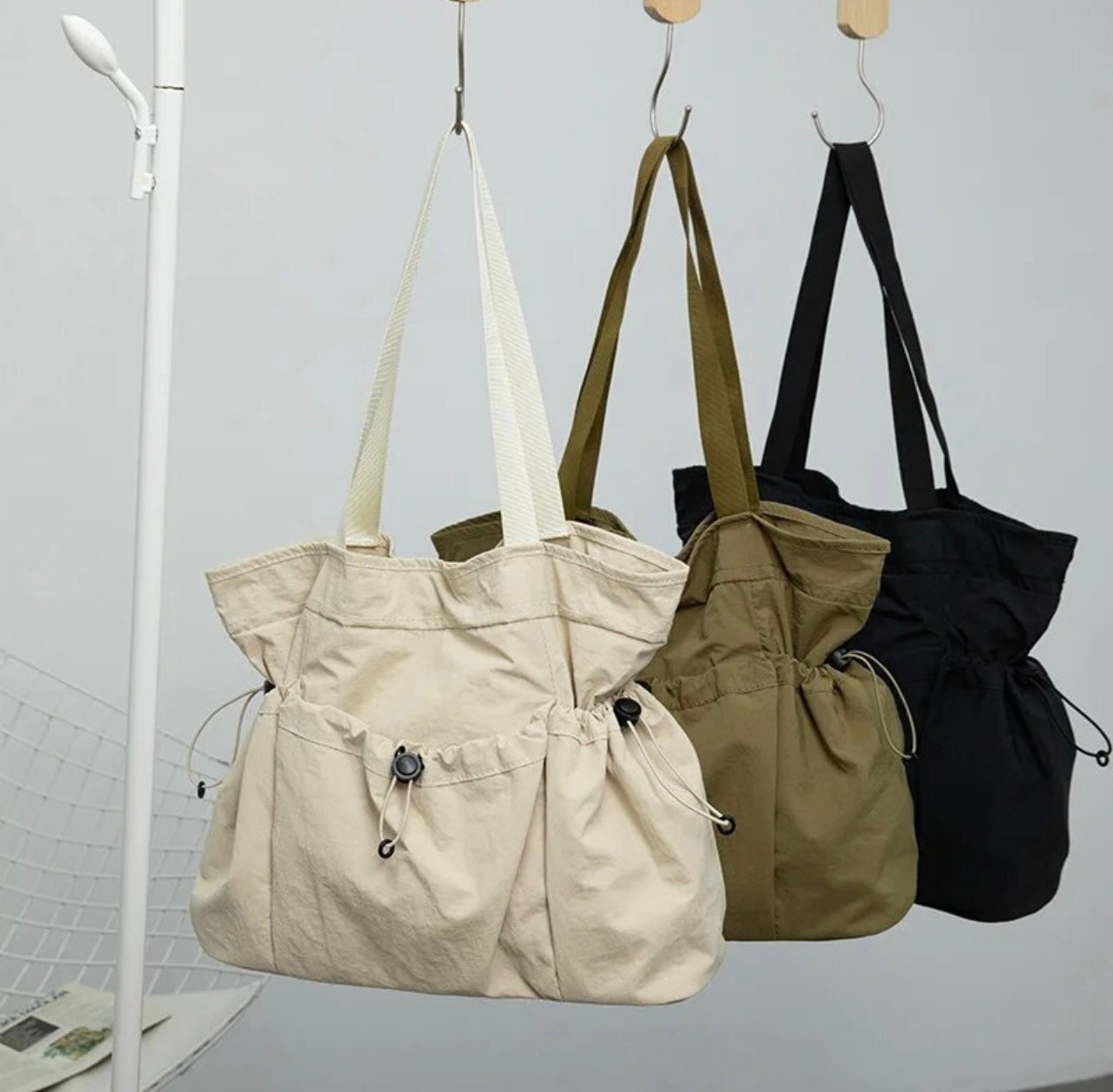 Nylon Tote Bag - Green