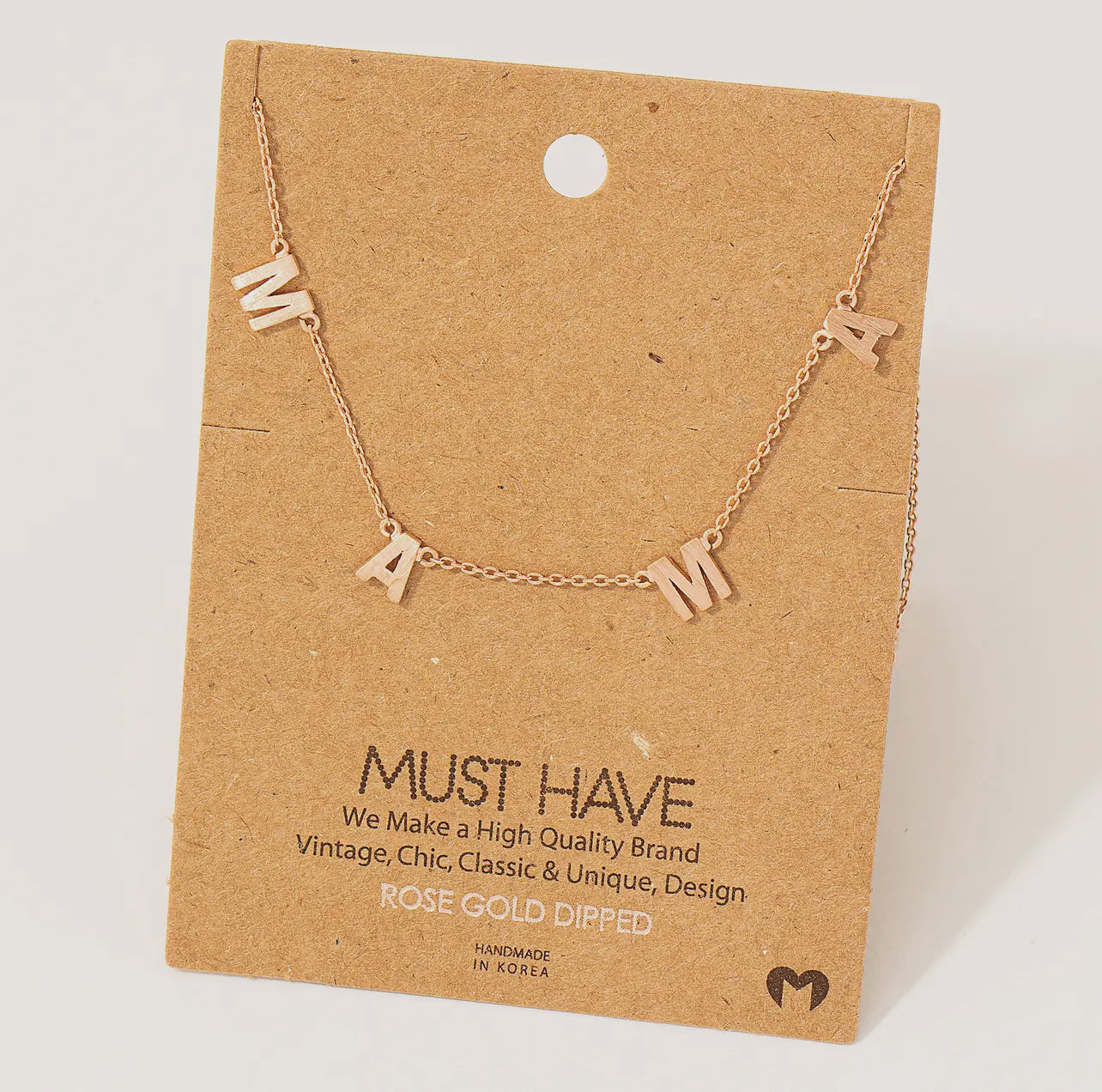 Dainty Mama Station Charm Necklace