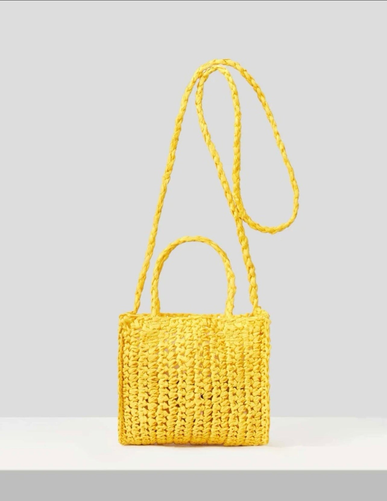 Double Handle Straw Bag