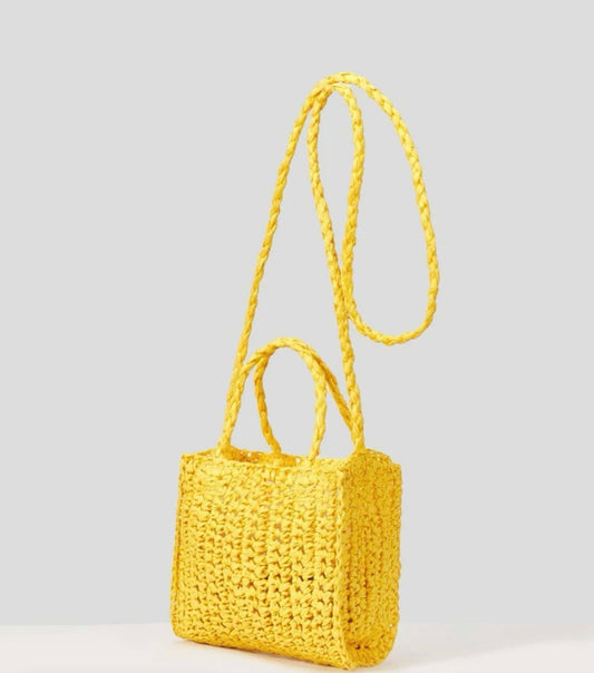 Double Handle Straw Bag