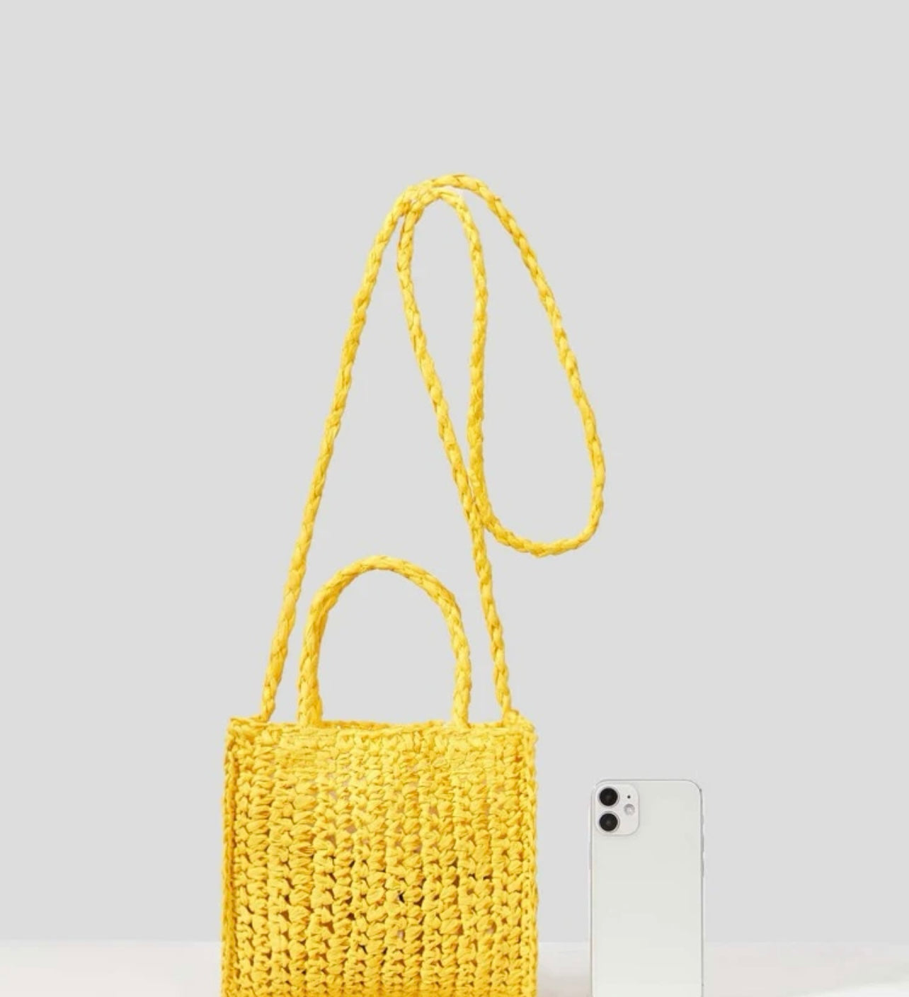 Double Handle Straw Bag