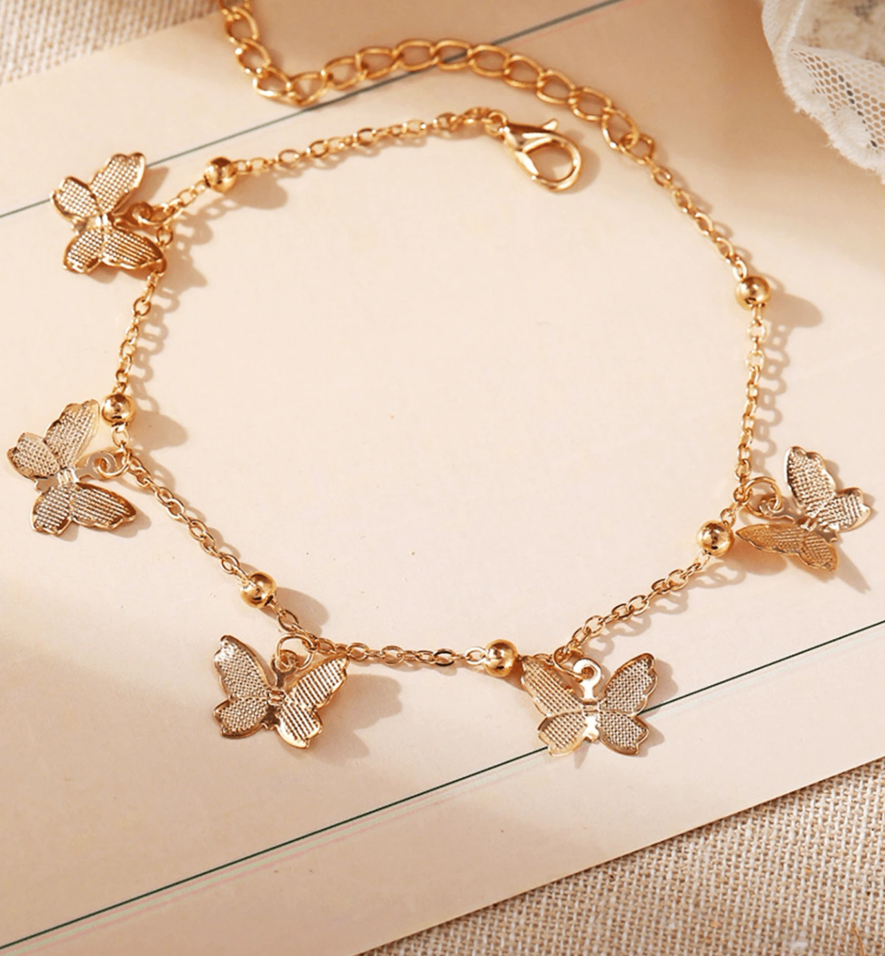 1pc Butterfly Pendant Anklet