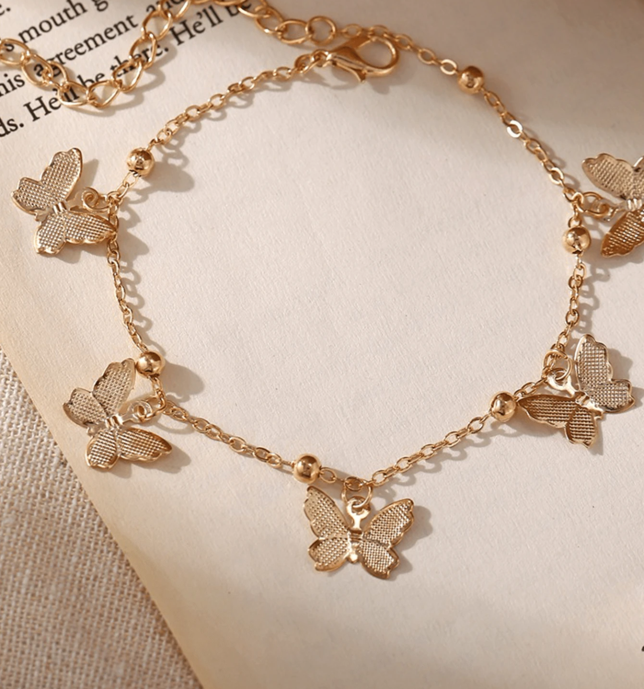 1pc Butterfly Pendant Anklet