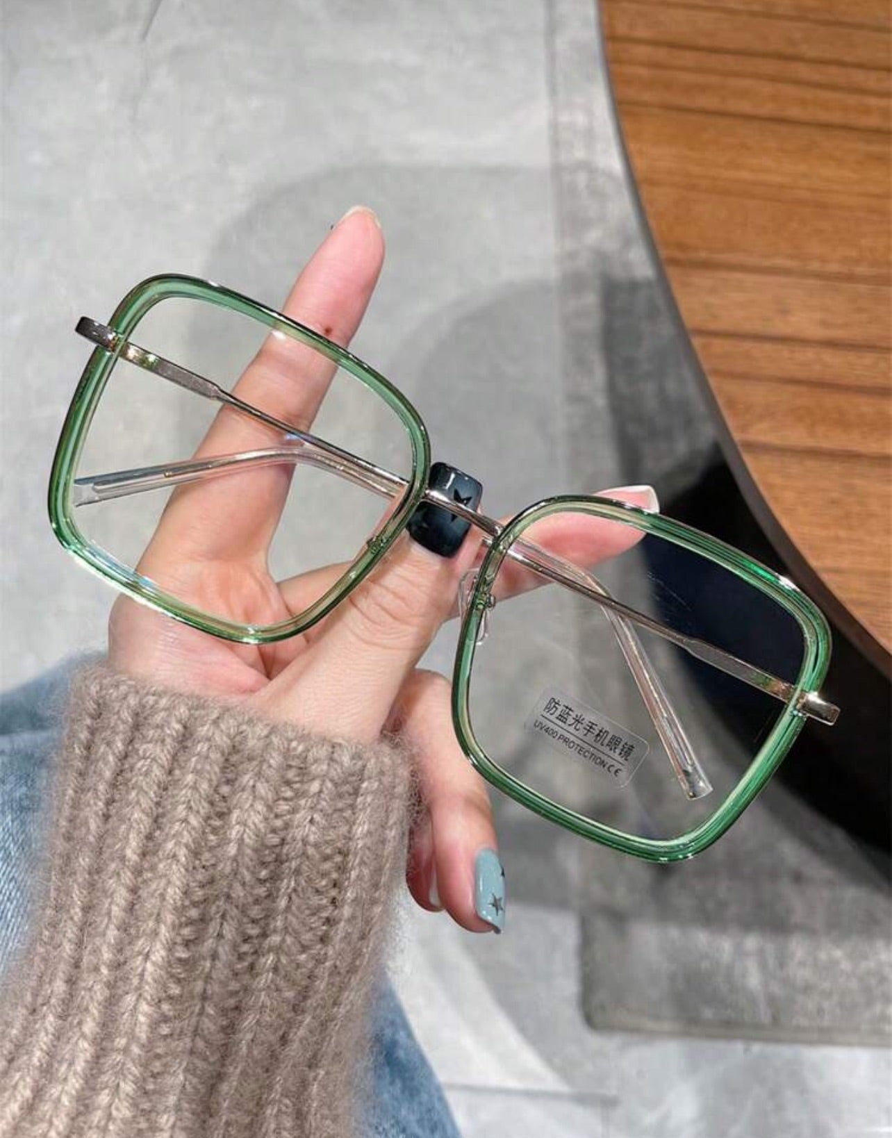 Two Tone Square Eyeglasses