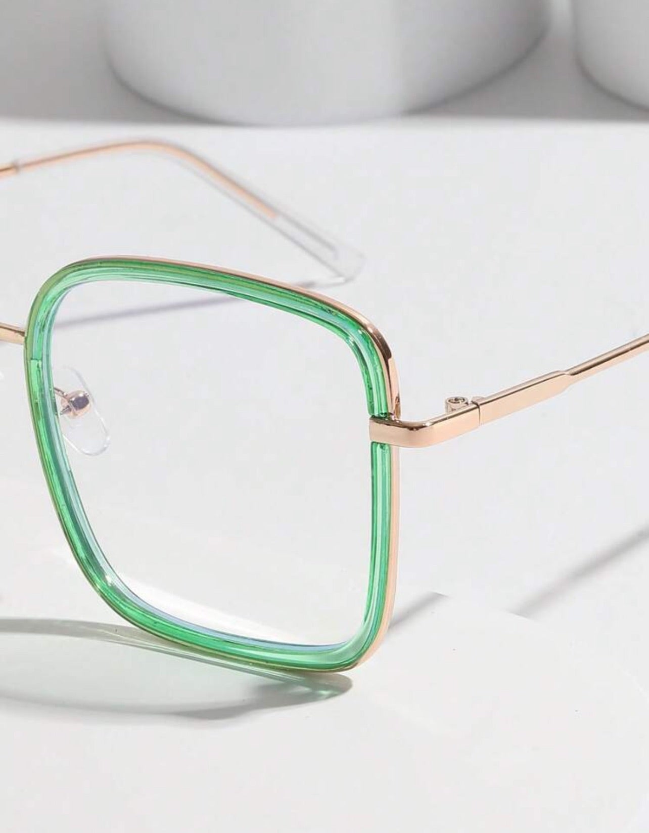 Two Tone Square Eyeglasses