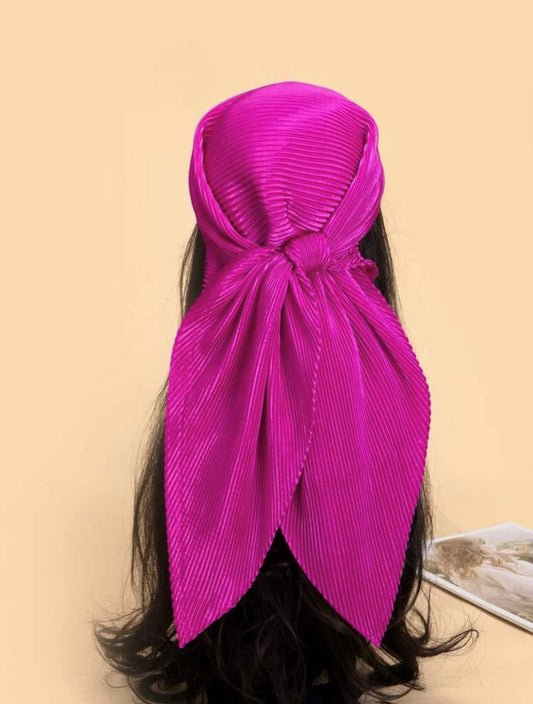 Solid Crumpled Scarf - Pink