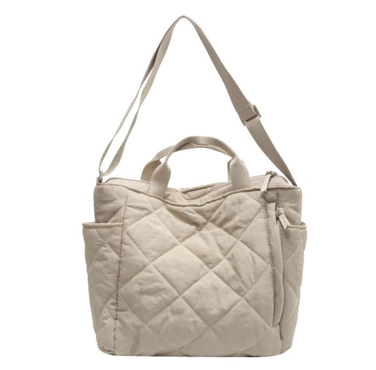 Large Capacity Tote Bag - Beige