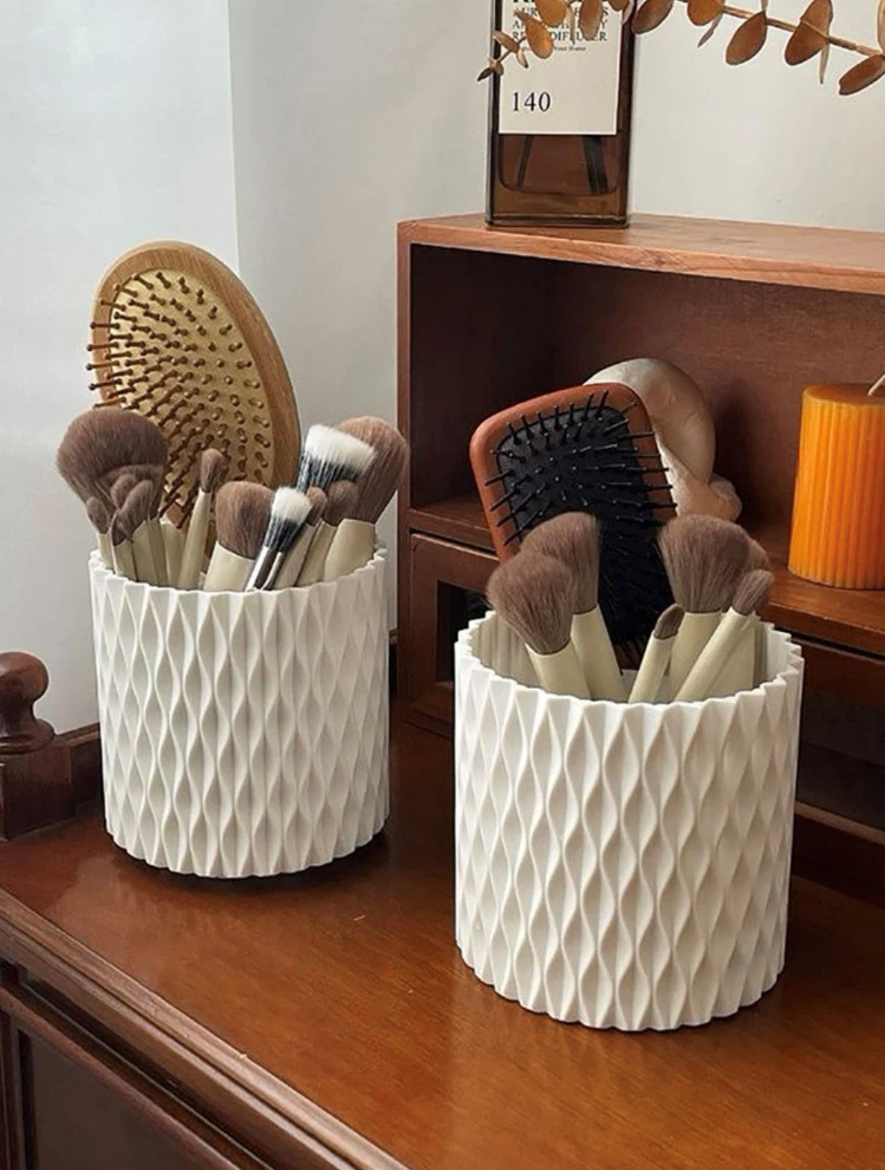 Rotatable Makeup Brush Storage Holder (1pc)