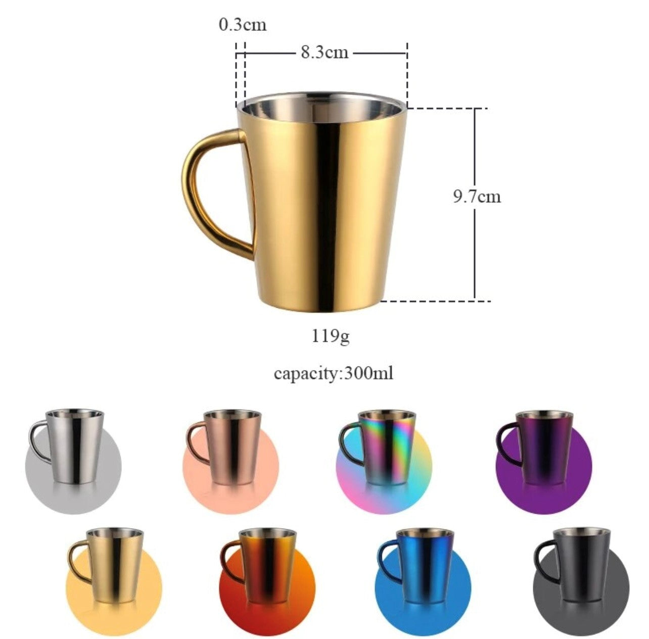 Stainless Steel Coffee Mug (Mini)